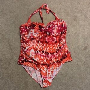 Krystal One Piece Tie Behind Neck Swim Bathing Suit Size 20W